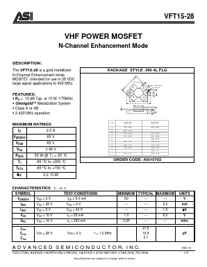 ASI10702 Datasheet PDF Advanced Semiconductor