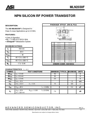 MLN2030F Datasheet PDF Advanced Semiconductor