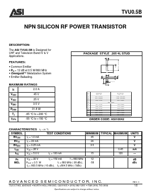 ASI10642 Datasheet PDF Advanced Semiconductor