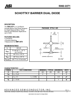 5082-2271 Datasheet PDF Advanced Semiconductor