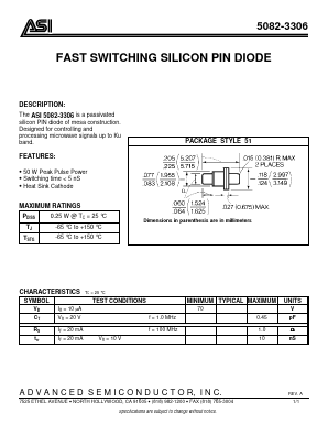 5082-3306 Datasheet PDF Advanced Semiconductor
