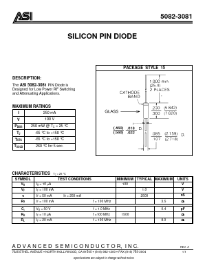 ASI5082-3081 Datasheet PDF Advanced Semiconductor
