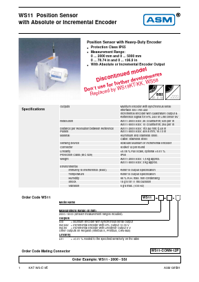 WS11-2000-INC24V-L01 Datasheet PDF ASM GmbH