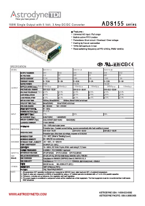 ADS155-24 Datasheet PDF Astrodyne Corporation