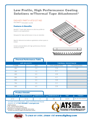 ATS1377-ND Datasheet PDF Advanced Thermal Solutions, Inc.