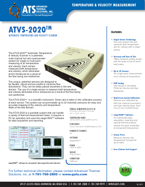 ATVS-2020 Datasheet PDF Advanced Thermal Solutions, Inc.