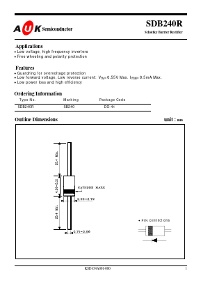 SDB240R Datasheet PDF AUK -> KODENSHI CORP