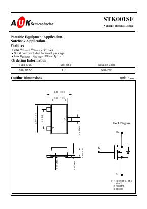 STK001SF Datasheet PDF AUK -> KODENSHI CORP