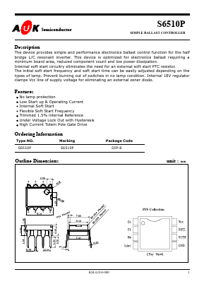 S6510P Datasheet PDF AUK -> KODENSHI CORP