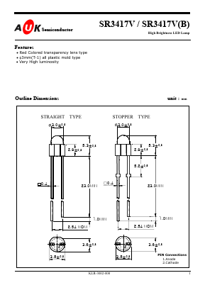 SR3417V Datasheet PDF AUK -> KODENSHI CORP