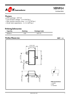 SDS914 Datasheet PDF AUK -> KODENSHI CORP