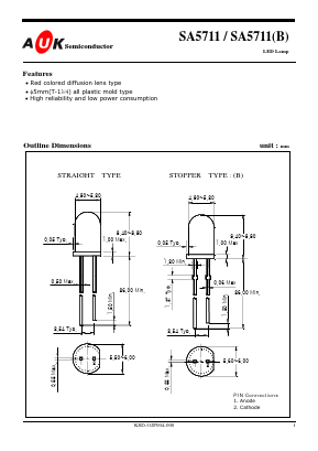 SA5711 Datasheet PDF AUK -> KODENSHI CORP