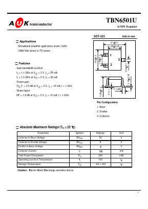 TBN6501U Datasheet PDF AUK -> KODENSHI CORP