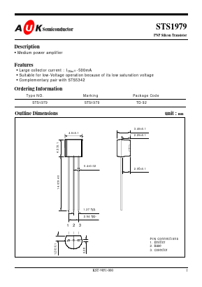 STS1979 Datasheet PDF AUK -> KODENSHI CORP