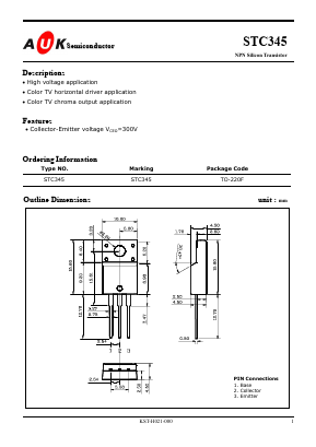 STC345 Datasheet PDF AUK -> KODENSHI CORP