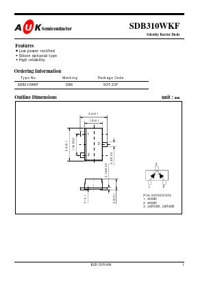 SDB310WKF Datasheet PDF AUK -> KODENSHI CORP