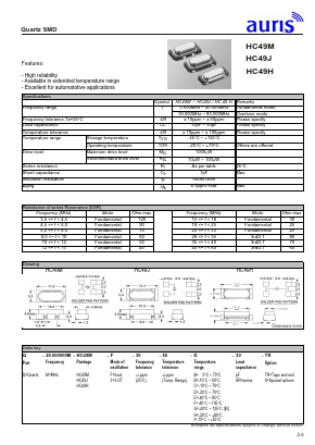 HC49M Datasheet PDF auris-GmbH