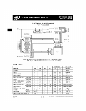MT4C4256-8 Datasheet PDF Austin Semiconductor