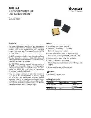 ACPM-7868-TR1 Datasheet PDF Avago Technologies