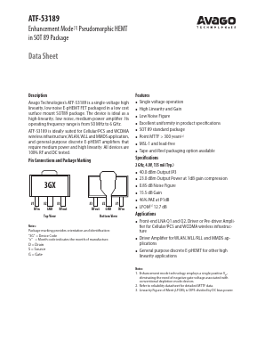 ATF-53189-TR1 Datasheet PDF Avago Technologies