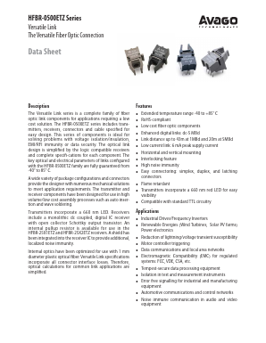 HFBR-2522ETZ Datasheet PDF Avago Technologies