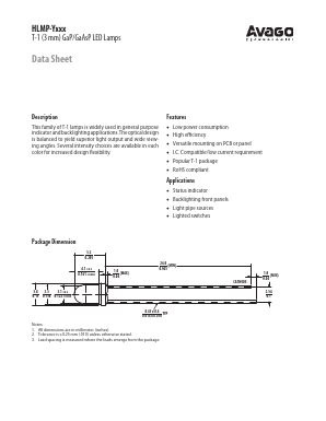 HLMP-Y402-G00XX Datasheet PDF Avago Technologies