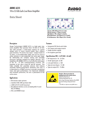 AMMC-6233 Datasheet PDF Avago Technologies