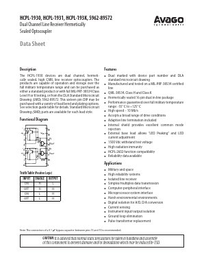 HCPL-1930 Datasheet PDF Avago Technologies