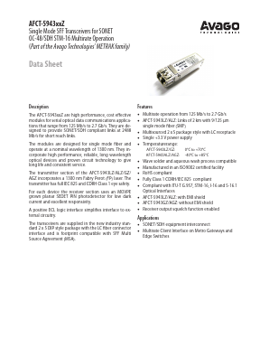 AFCT-5943XXZ Datasheet PDF Avago Technologies