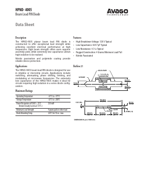 HPND-4005 Datasheet PDF Avago Technologies