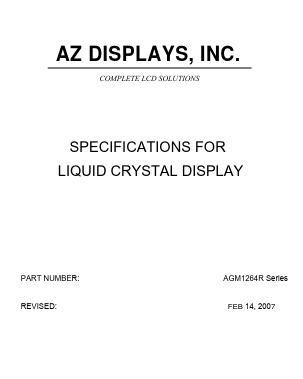 AGM1264R Datasheet PDF AZ Displays