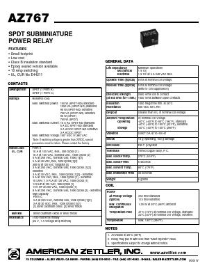 AZ767 Datasheet PDF American Zettler, Inc.