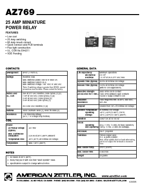 AZ769 Datasheet PDF American Zettler, Inc.