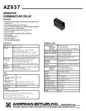 AZ937-3 Datasheet PDF American Zettler, Inc.