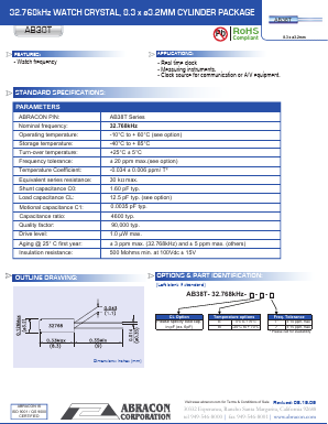 AB38T Datasheet PDF Abracon Corporation