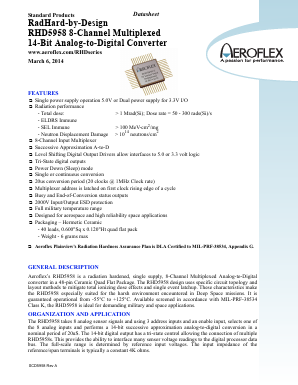 5962H1221101KXC Datasheet PDF Aeroflex Corporation