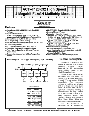 ACT-F128K32N-070P7T Datasheet PDF Aeroflex Corporation