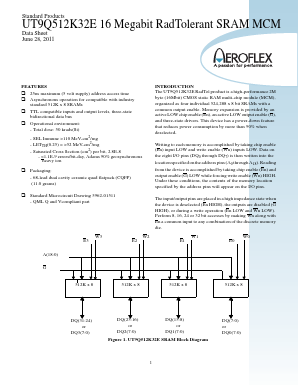 UT9Q512K32E Datasheet PDF Aeroflex Corporation