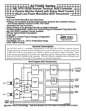 ACT3492 Datasheet PDF Aeroflex Corporation