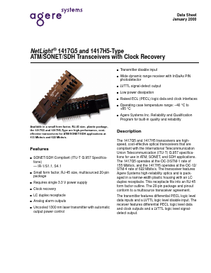 1417H5A Datasheet PDF Agere -> LSI Corporation