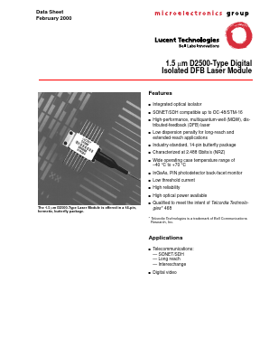 D2500 Datasheet PDF Agere -> LSI Corporation