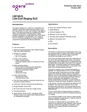 L9214A Datasheet PDF Agere -> LSI Corporation