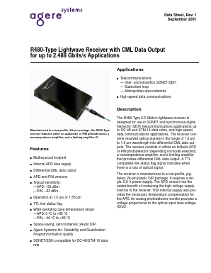 R480JPAA Datasheet PDF Agere -> LSI Corporation