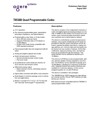 T8538B Datasheet PDF Agere -> LSI Corporation