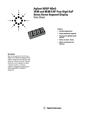HDSP-B05G Datasheet PDF Agilent Technologies, Inc