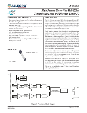A19530 Datasheet PDF Allegro MicroSystems