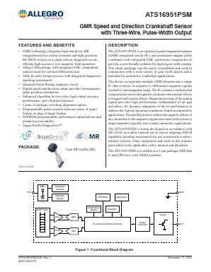 ATS16951PSMGTN Datasheet PDF Allegro MicroSystems