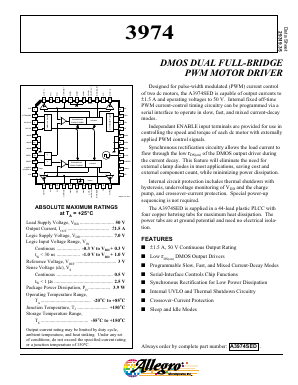 3974 Datasheet PDF Allegro MicroSystems