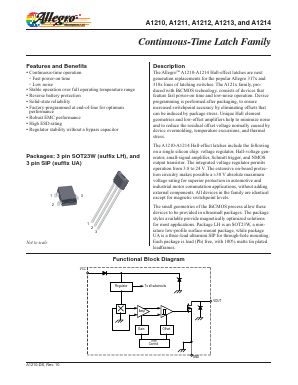 A1212 Datasheet PDF Allegro MicroSystems