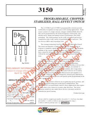 3150 Datasheet PDF Allegro MicroSystems